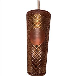 NWT Starbucks peach bejeweled tumbler